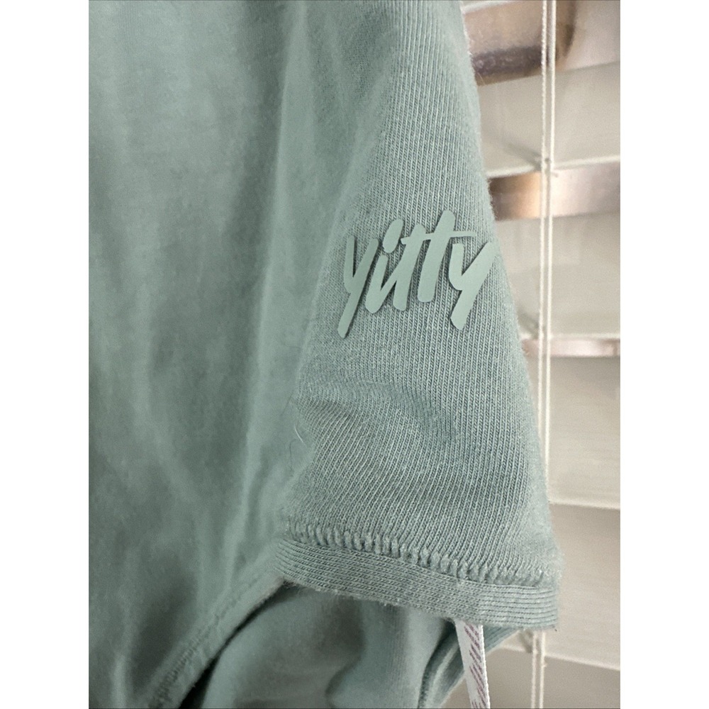 Yitty Snug Green Blue Cotton Stretch Short Sleeve Brief Bodysuit Size S Summer - Picture 4 of 9